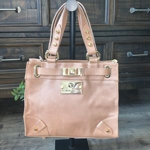 CARMEN STFFENS BROWN LEATHER HANDBAG